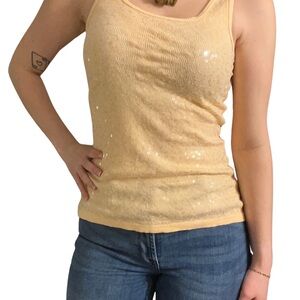 Y2K Peachy Sequin Tank Top